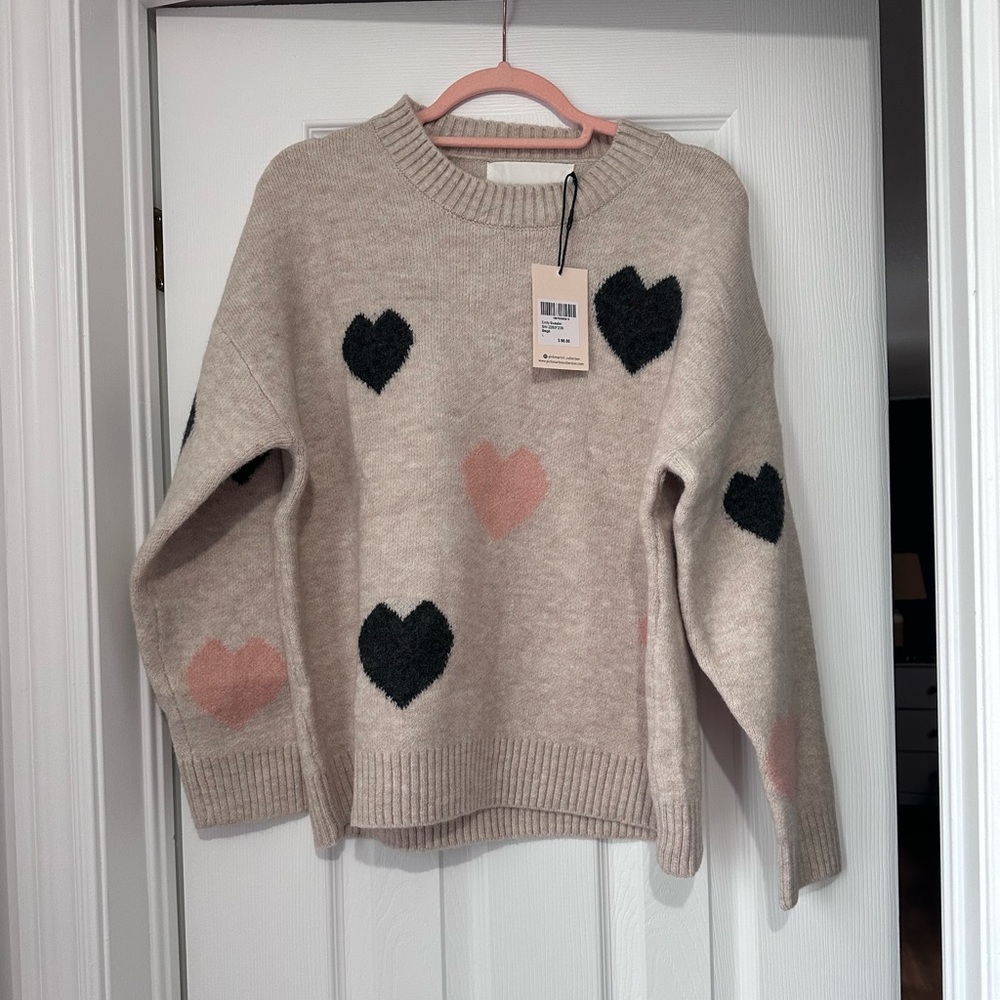 Pink martini heart sweater